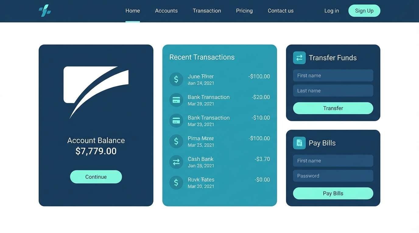 fintech ui winter clean
