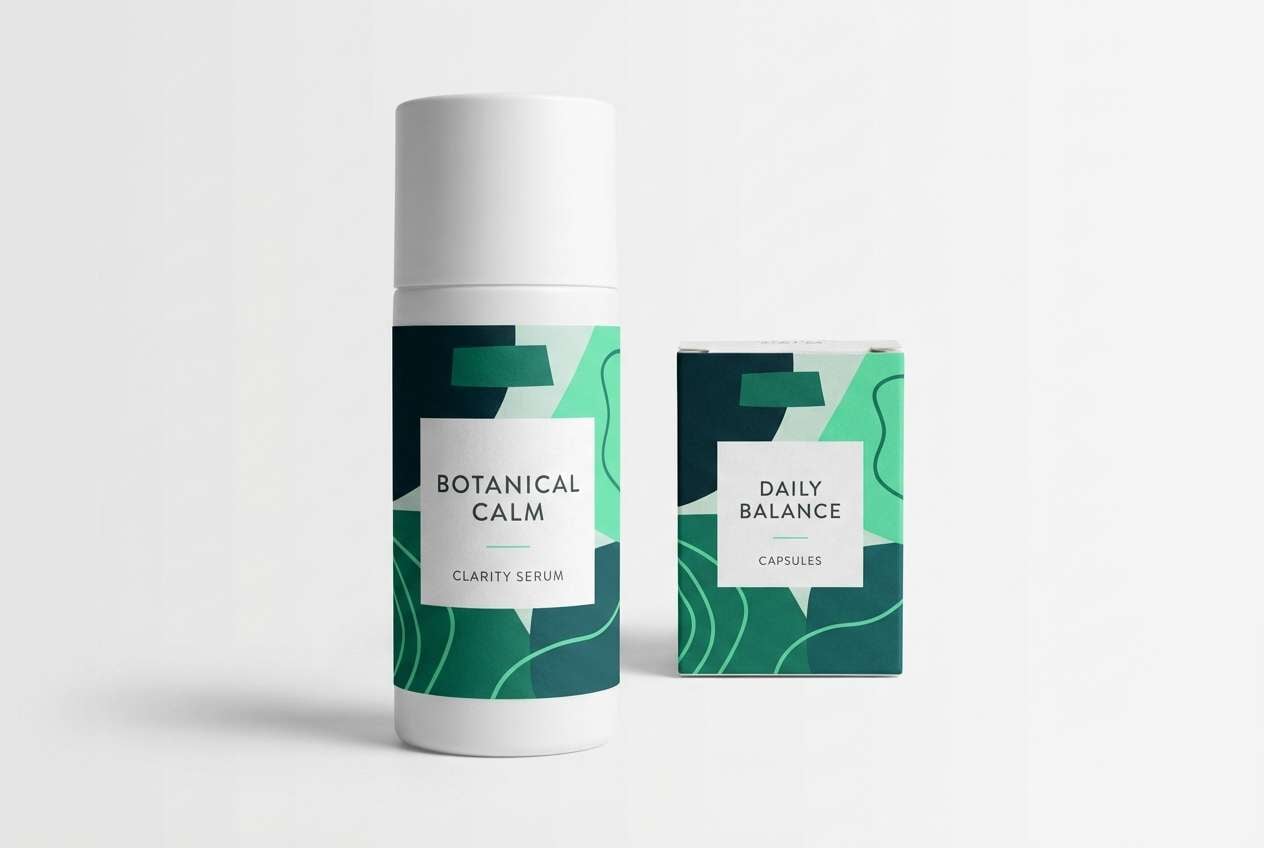 wellness packaging studio shot