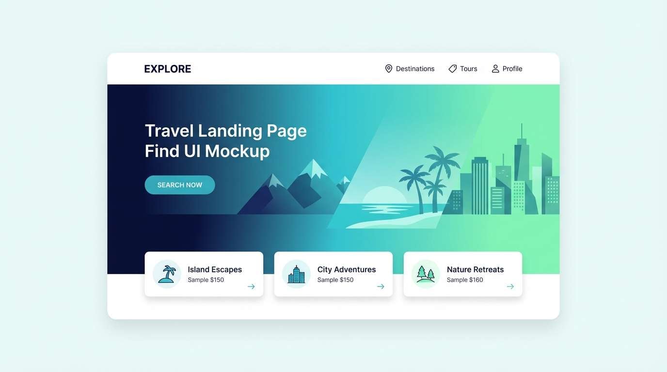 travel landing twilight gradient