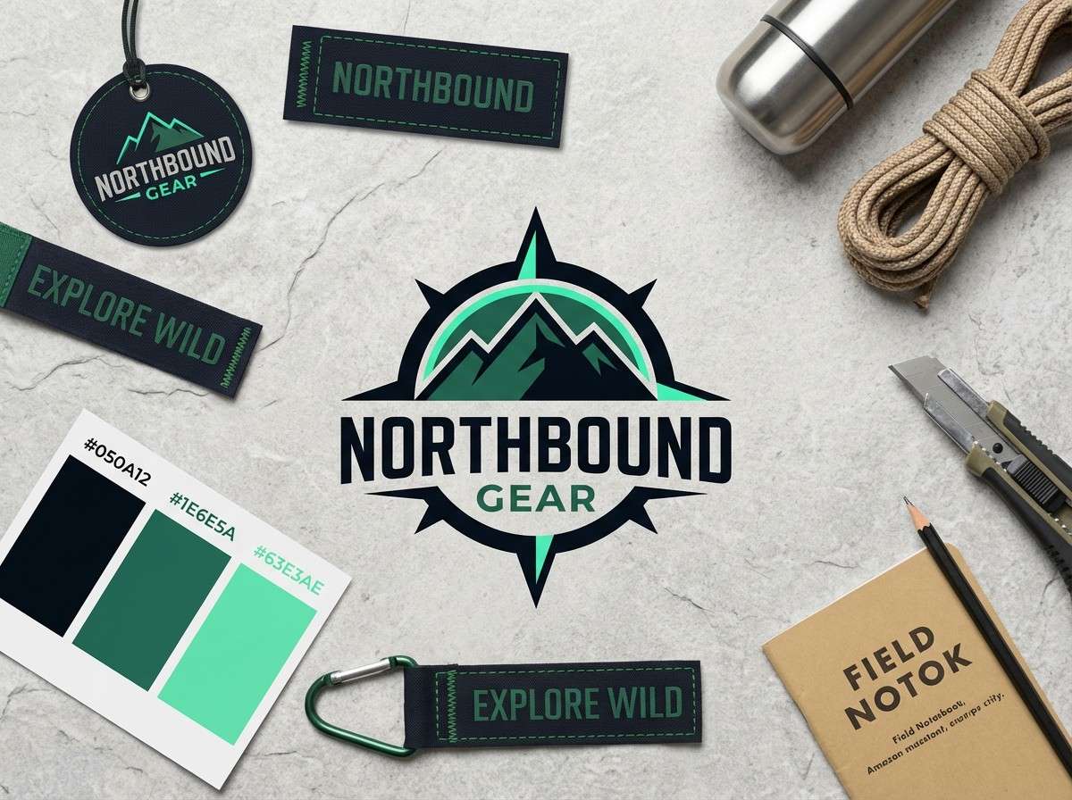 outdoor brand identity board
