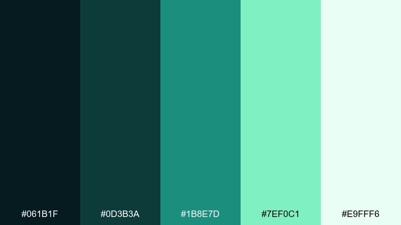 aurora drift space color palette with hex codes