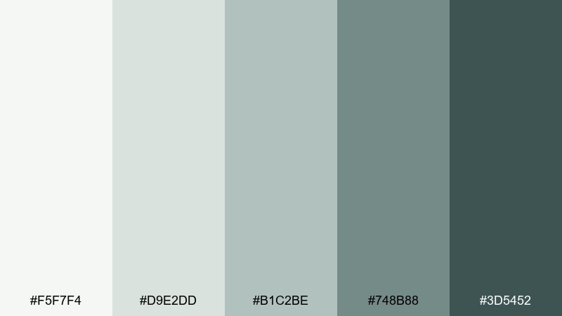 aurora neutral tundra color palette with hex codes