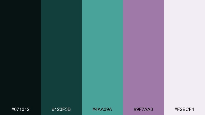 aurora woodland fantasy forest color palette with hex codes