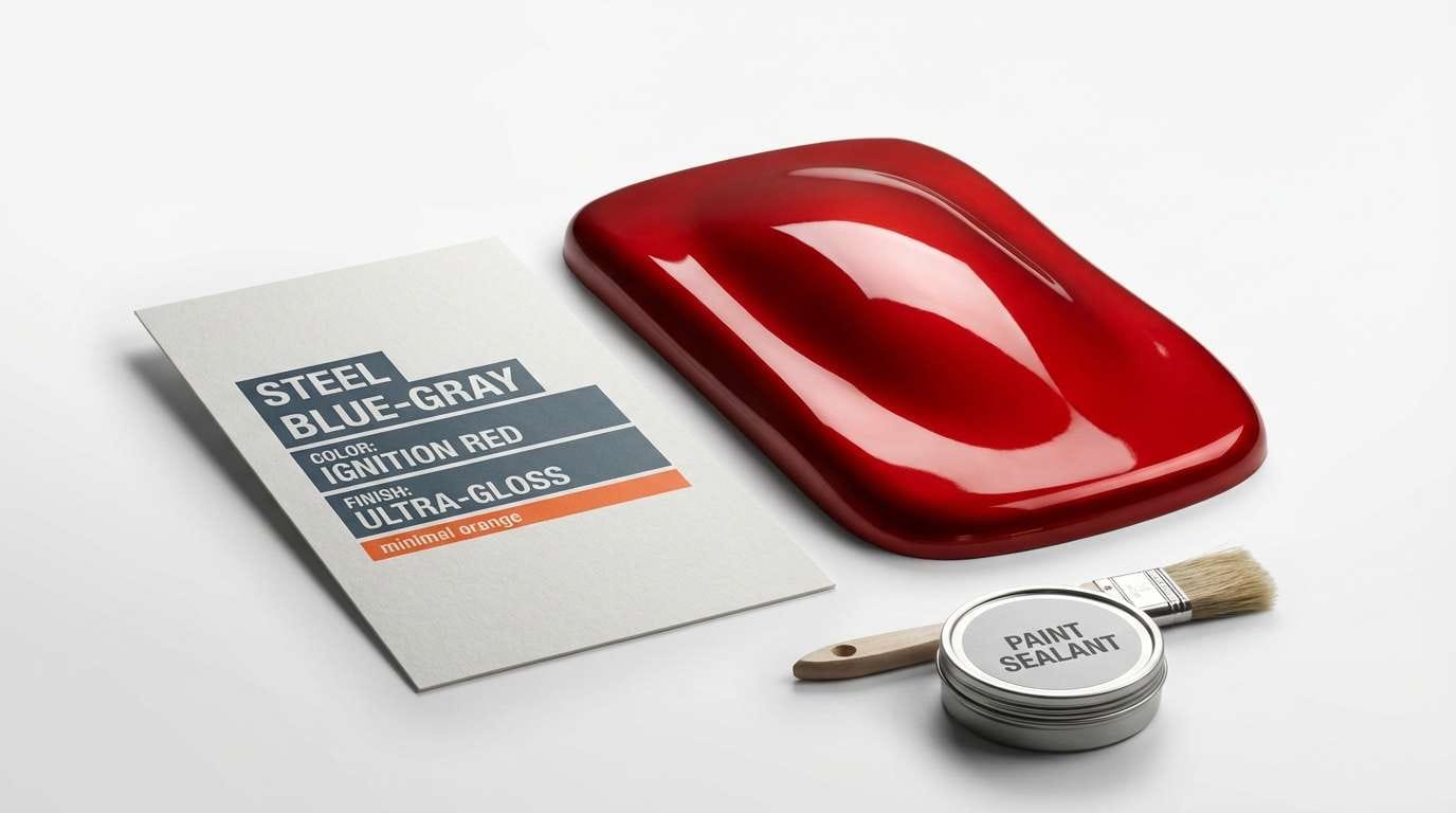 sleek automotive red ad