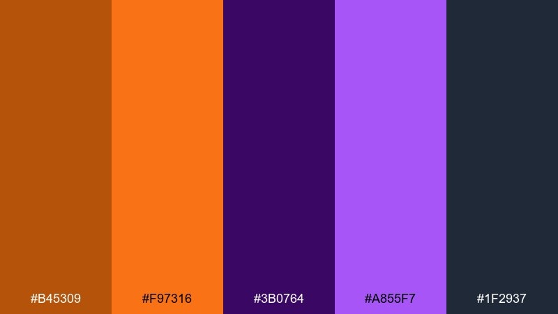 autumn aubergine color palette with hex codes