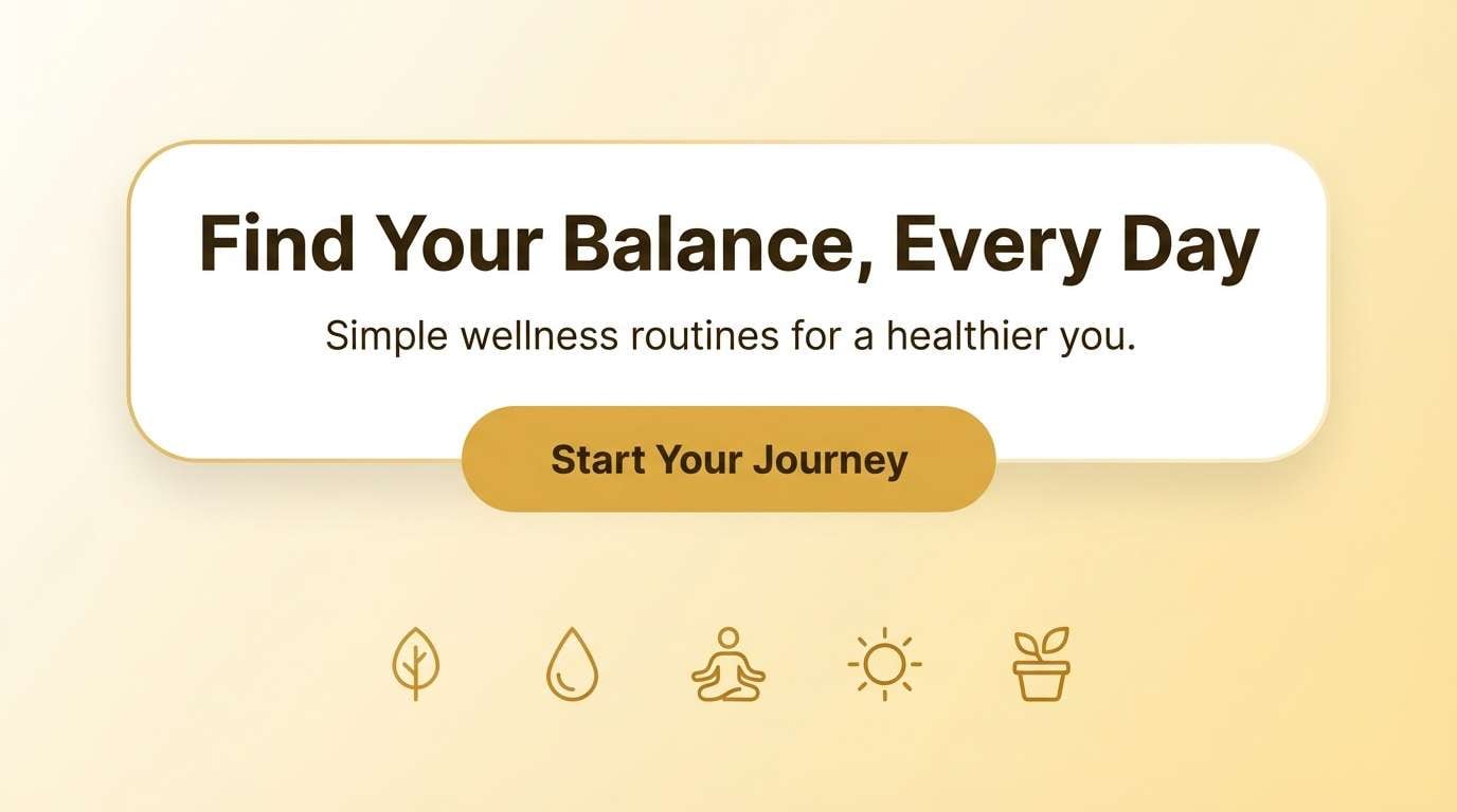 wellness landing page ui
