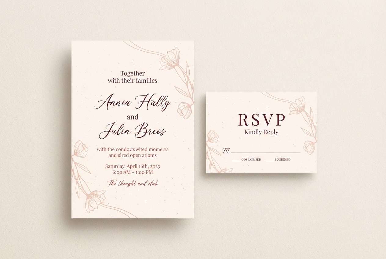 cranberry wedding invitation