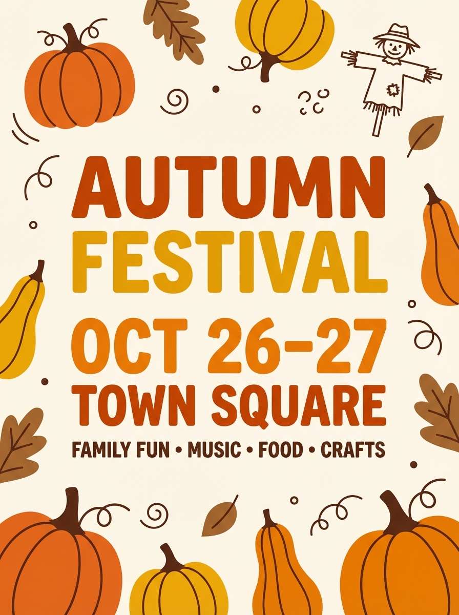 autumn festival flyer