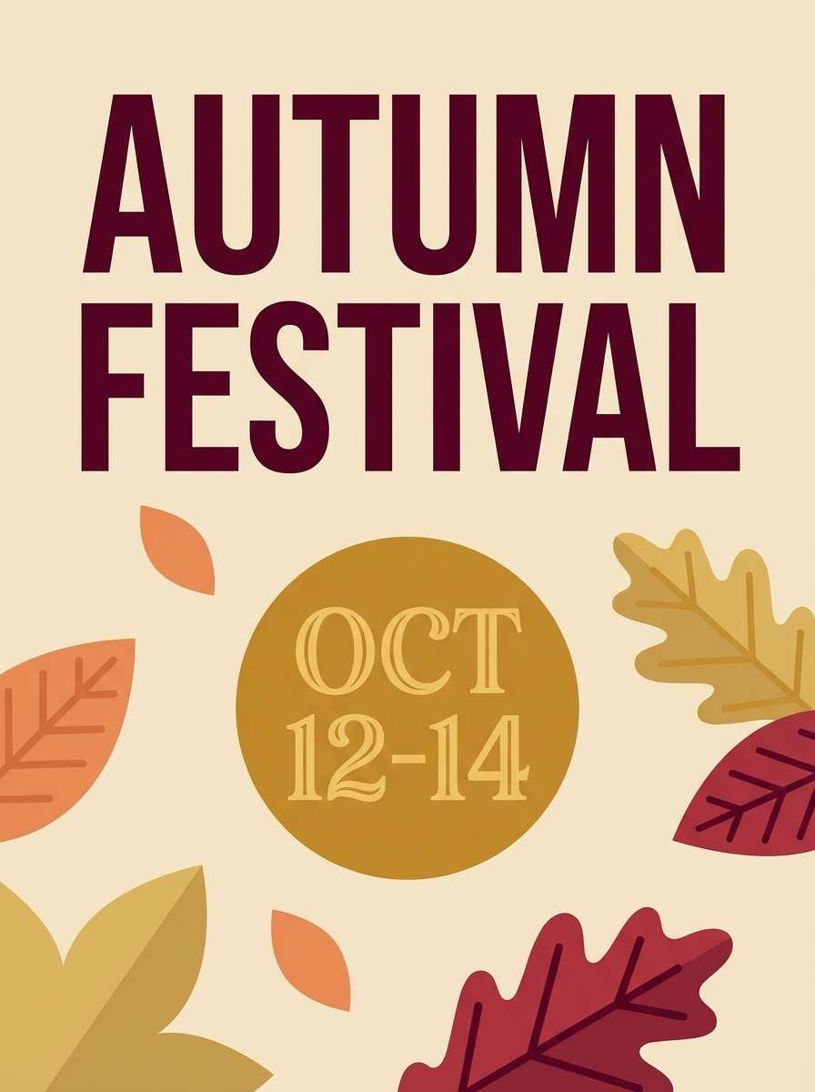 autumn festival poster design