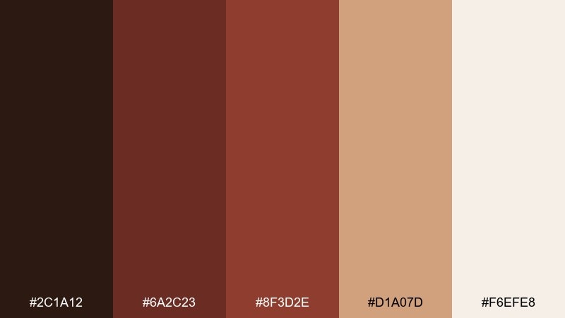 autumn leather color palette with hex codes