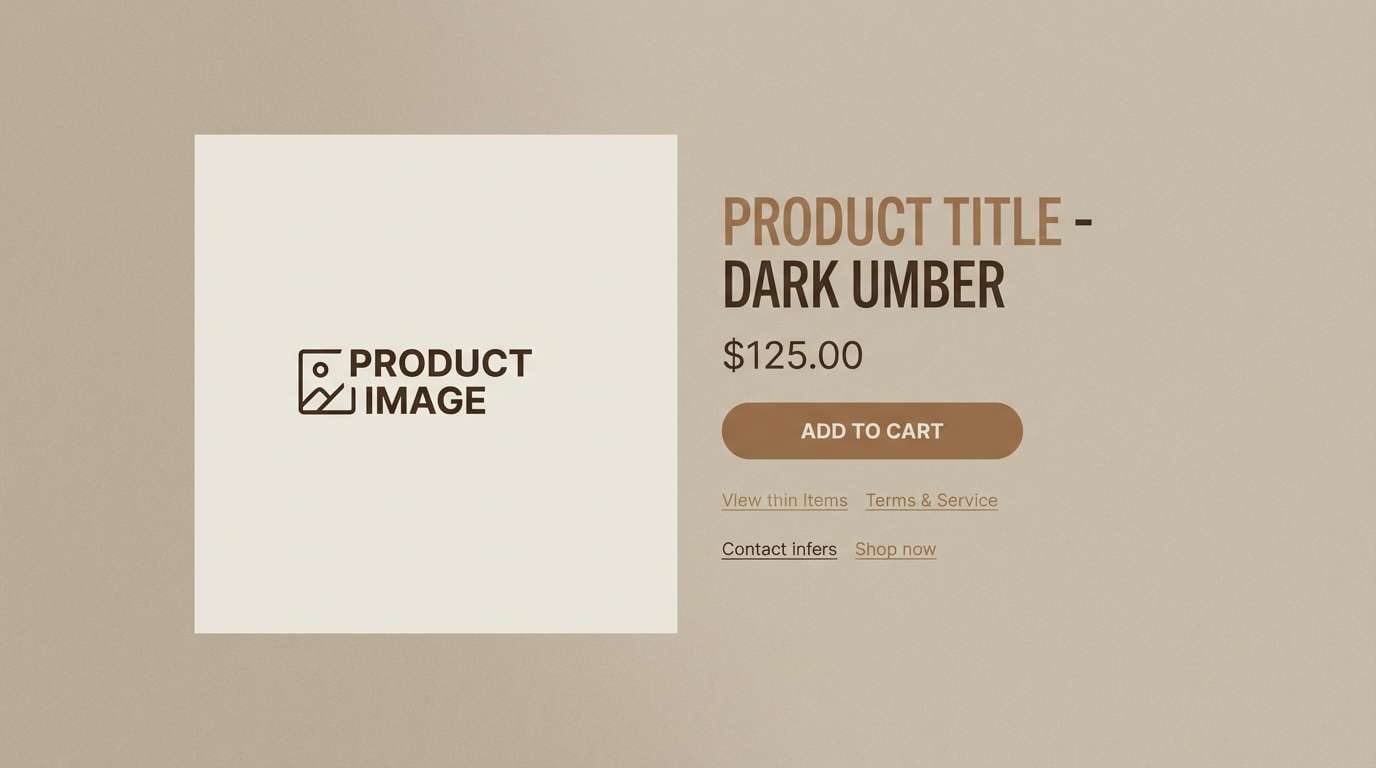 luxury ecommerce ui in umber tones