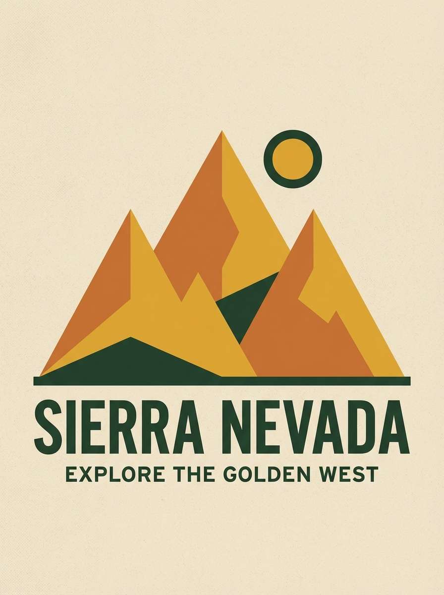 travel poster in tawny sunset colors