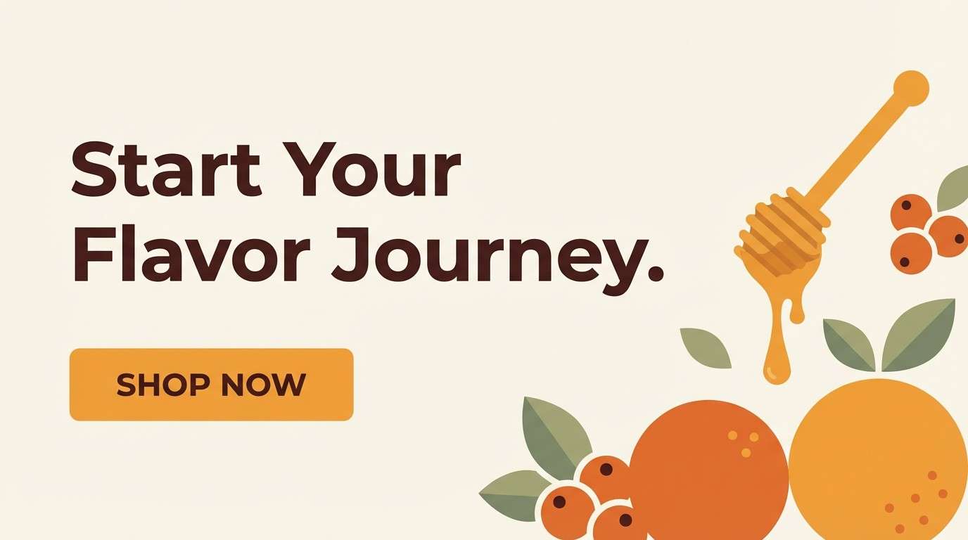 seasonal landing hero in warm oranges