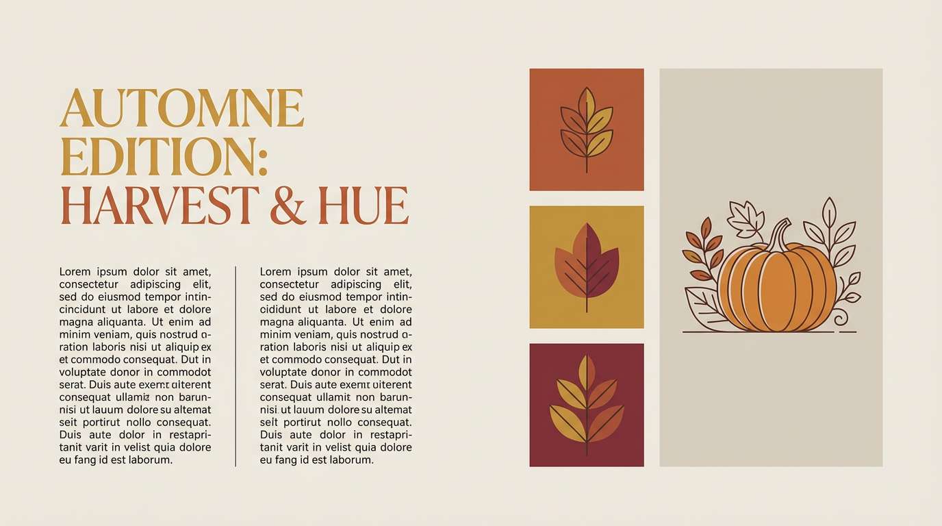 autumn magazine layout