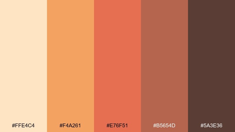 autumn market color palette with hex codes