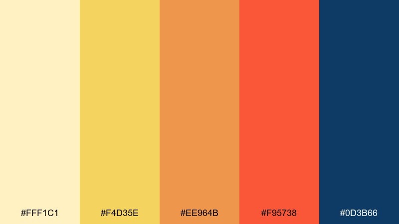 autumn market flat color palette with hex codes
