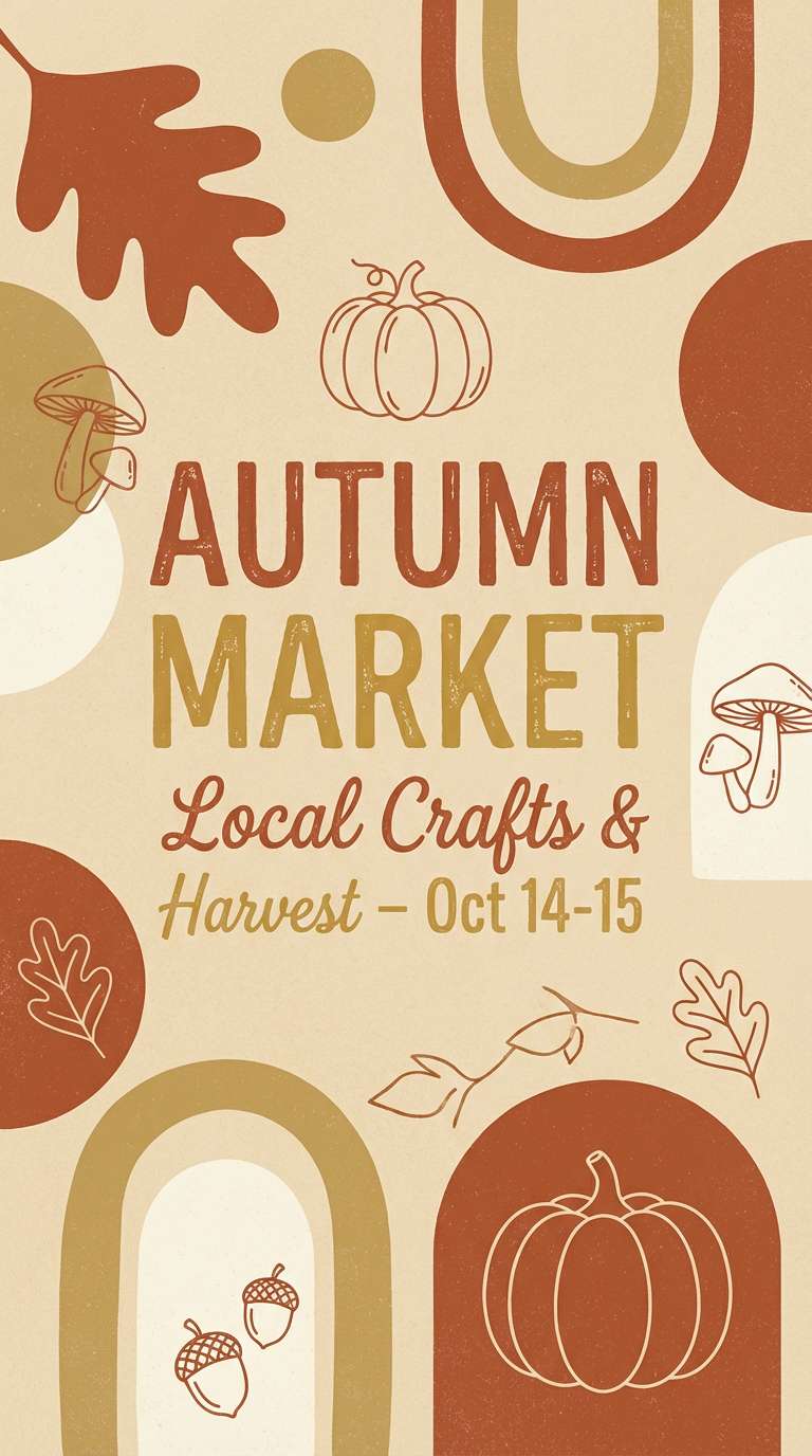 autumn market poster