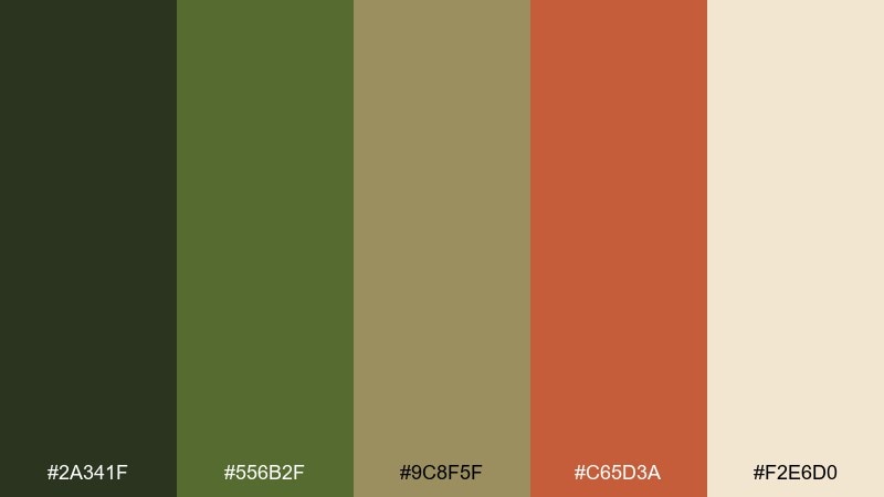 autumn orchard color palette with hex codes