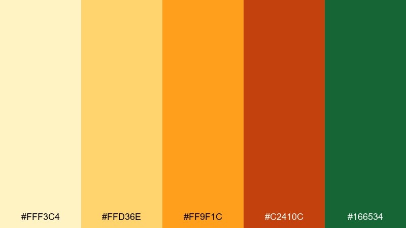 autumn orchard color palette with hex codes