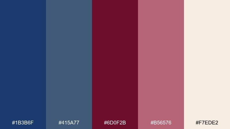 autumn plum with blue steel color palette with hex codes