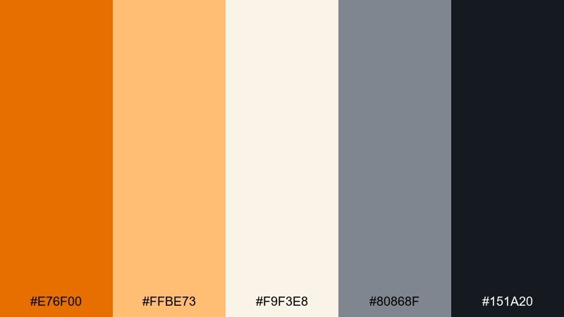autumn signal color palette with hex codes