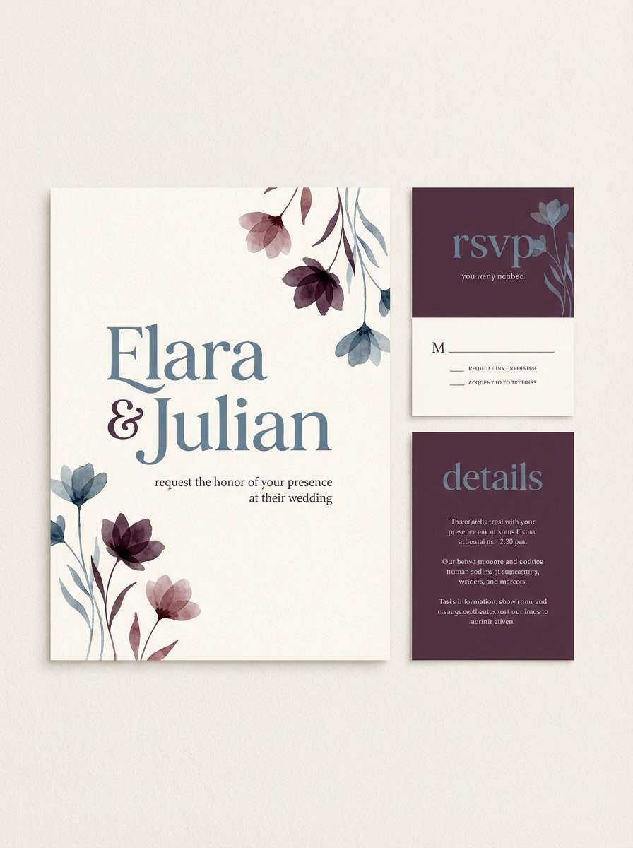 autumn wedding invitation