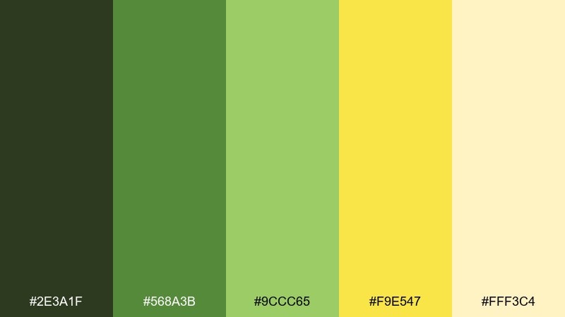avocado citrus green yellow color combination with hex codes