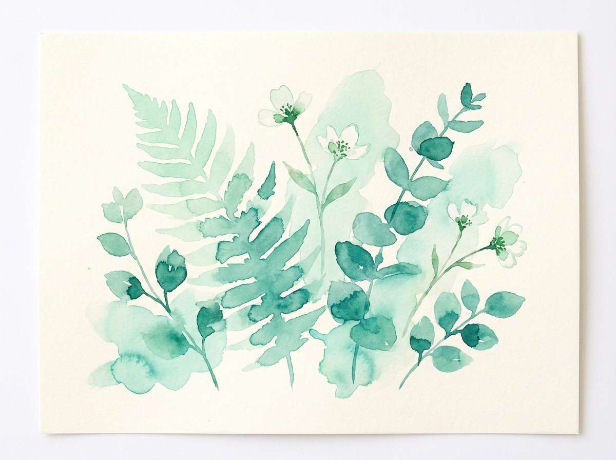 watercolor spring botanicals