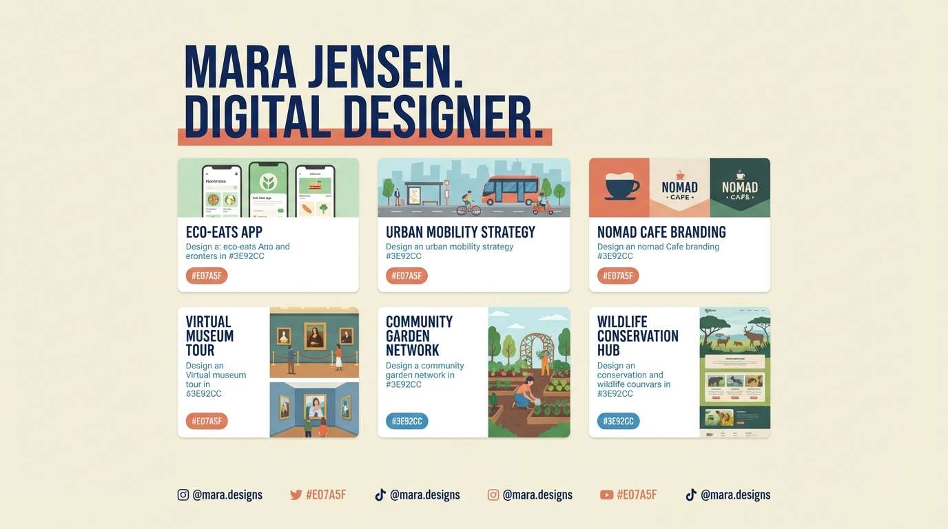 portfolio website ui mockup