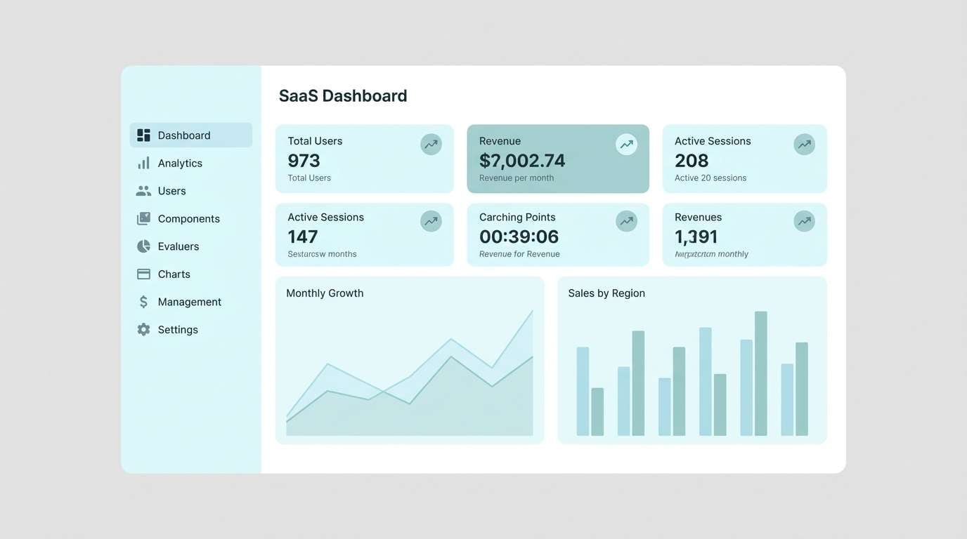 clean saas dashboard ui