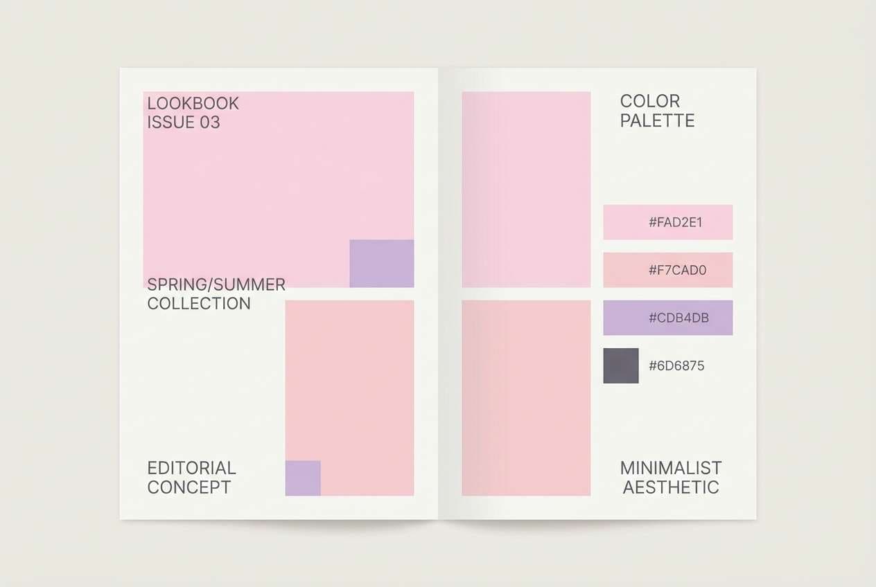 beauty lookbook editorial layout