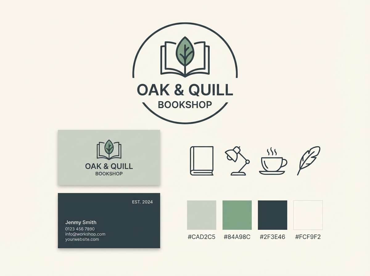 bookstore branding board