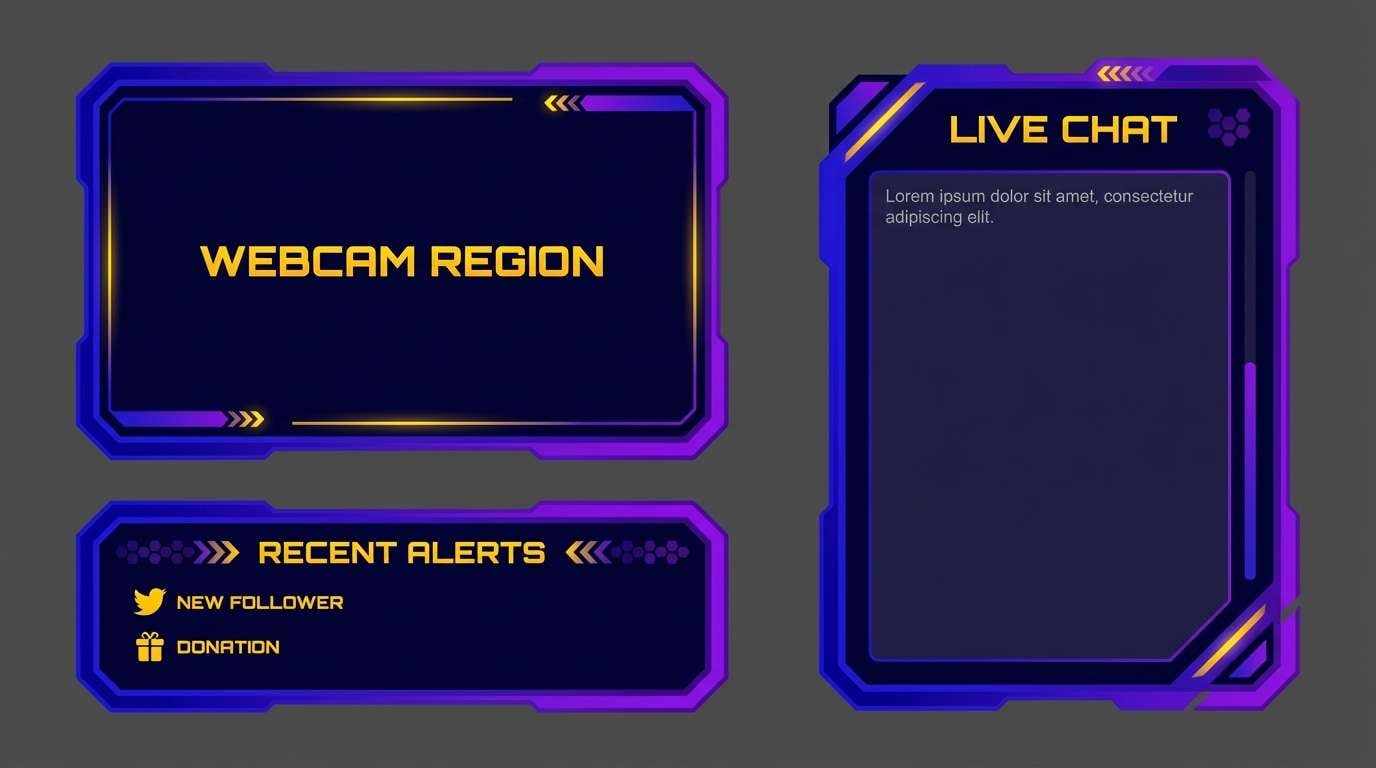 gaming stream overlay layout