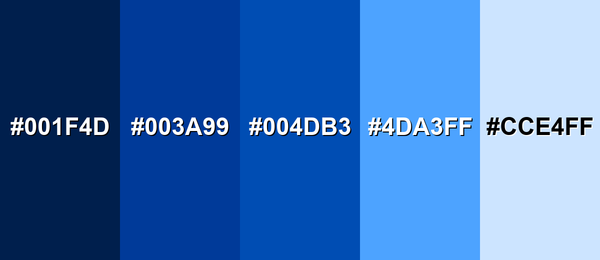 shades and variations of azul-color