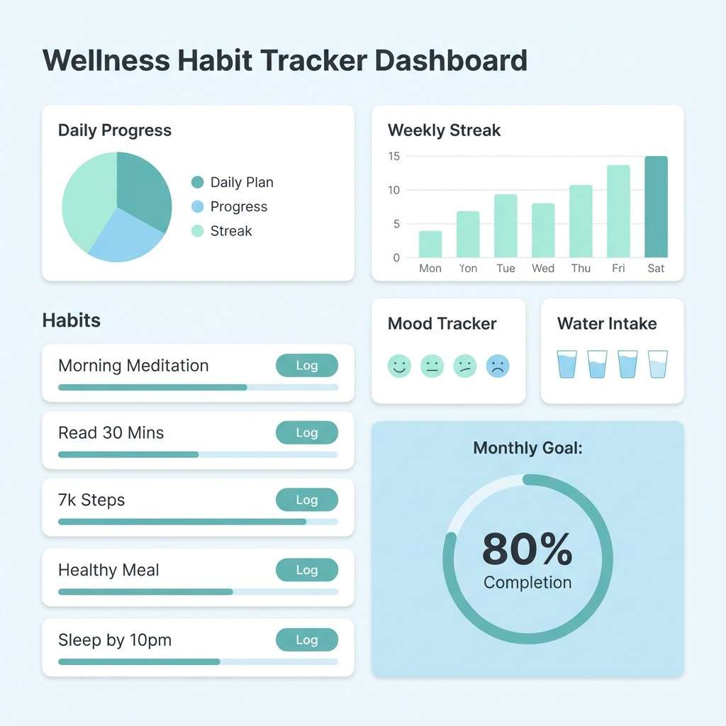 wellness habit tracker ui