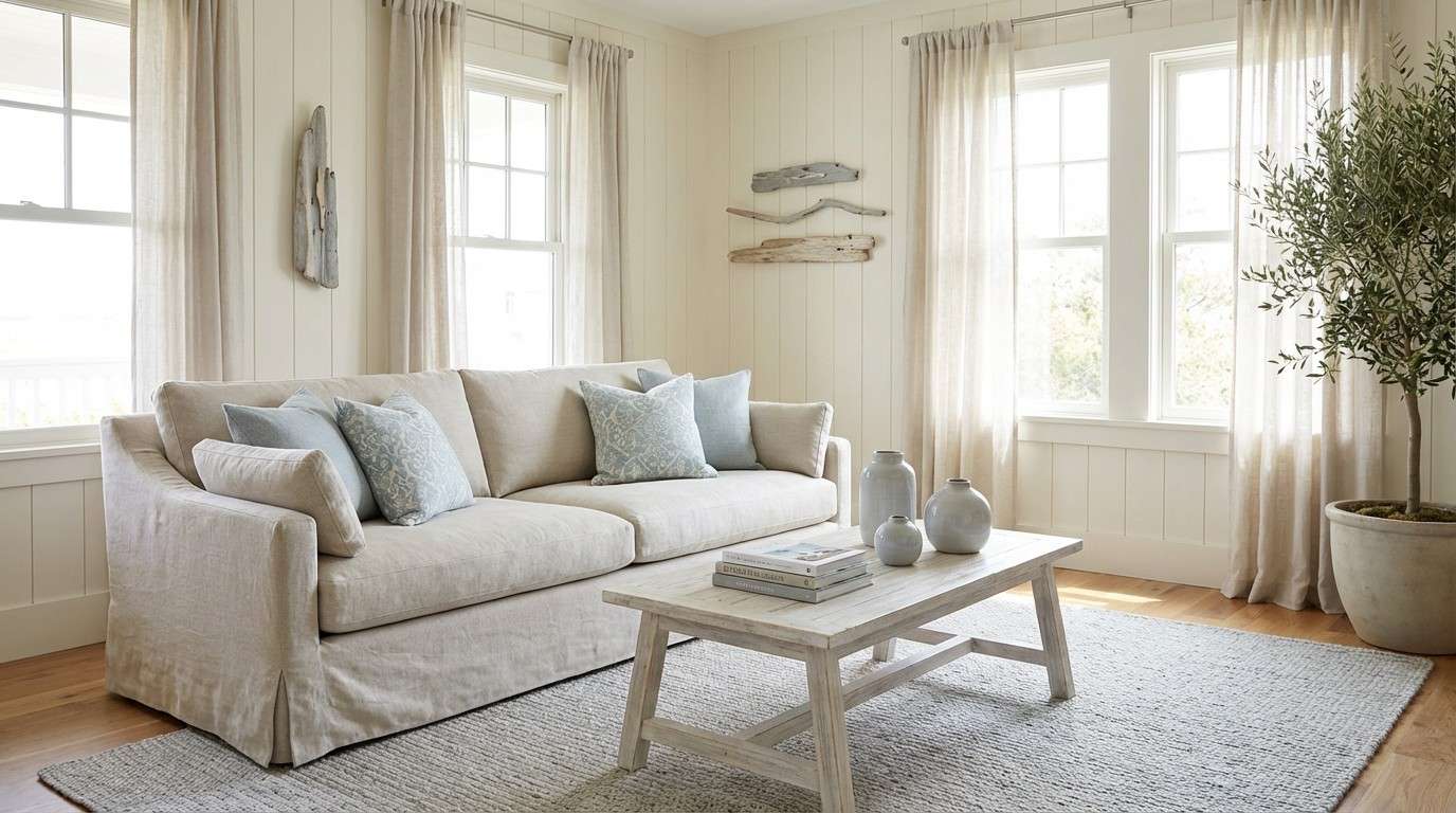 coastal living room interior