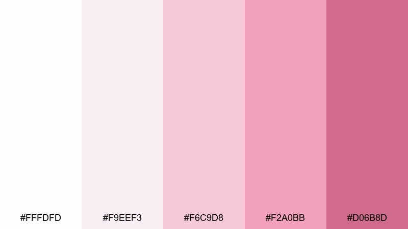 baby pink nursery color palette with hex codes