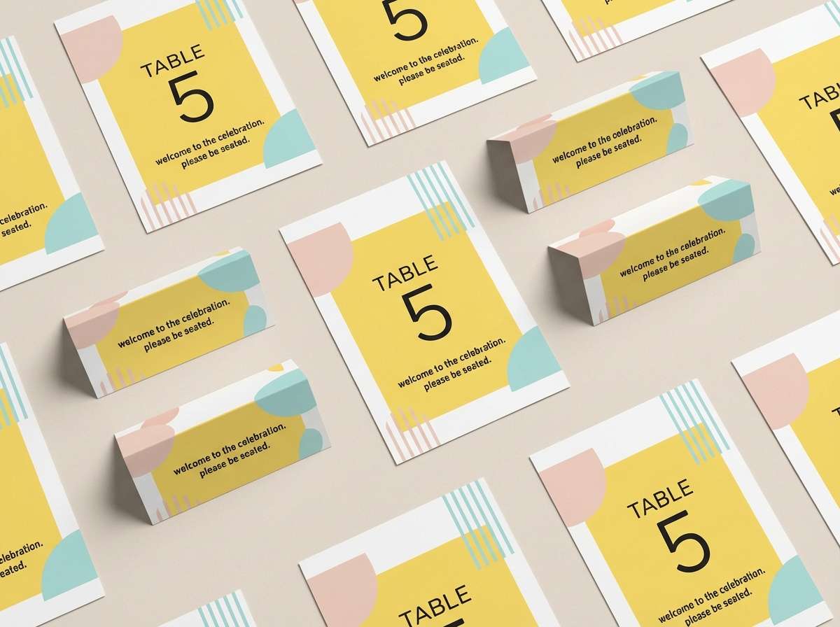 table number cards