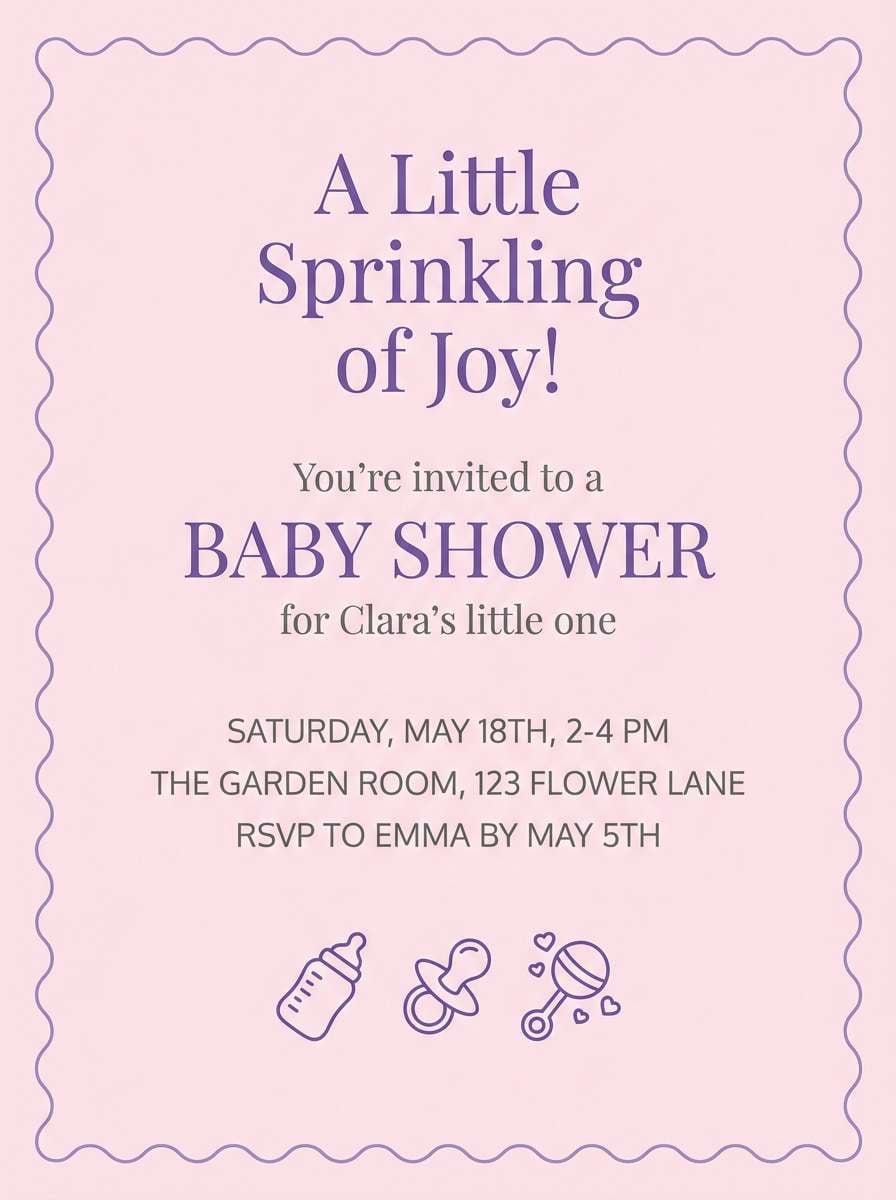 baby shower invitation