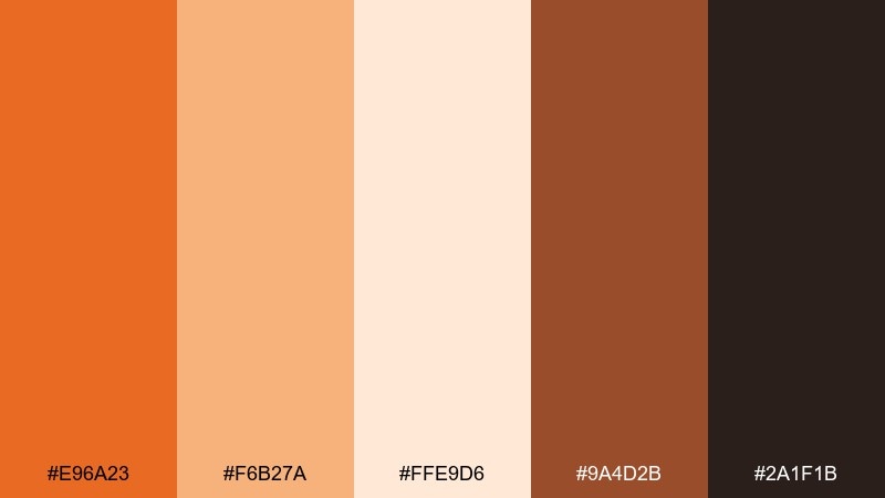 baked spice pumpkin color palette with hex codes