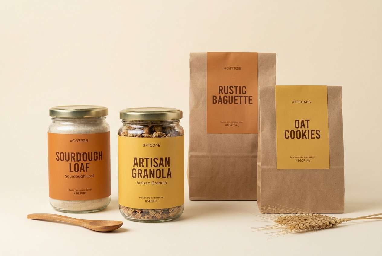 bakery labels on jars