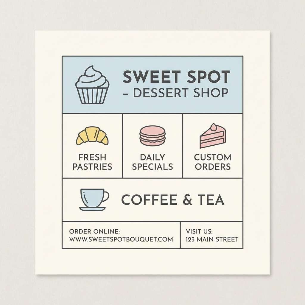 bakery menu social post