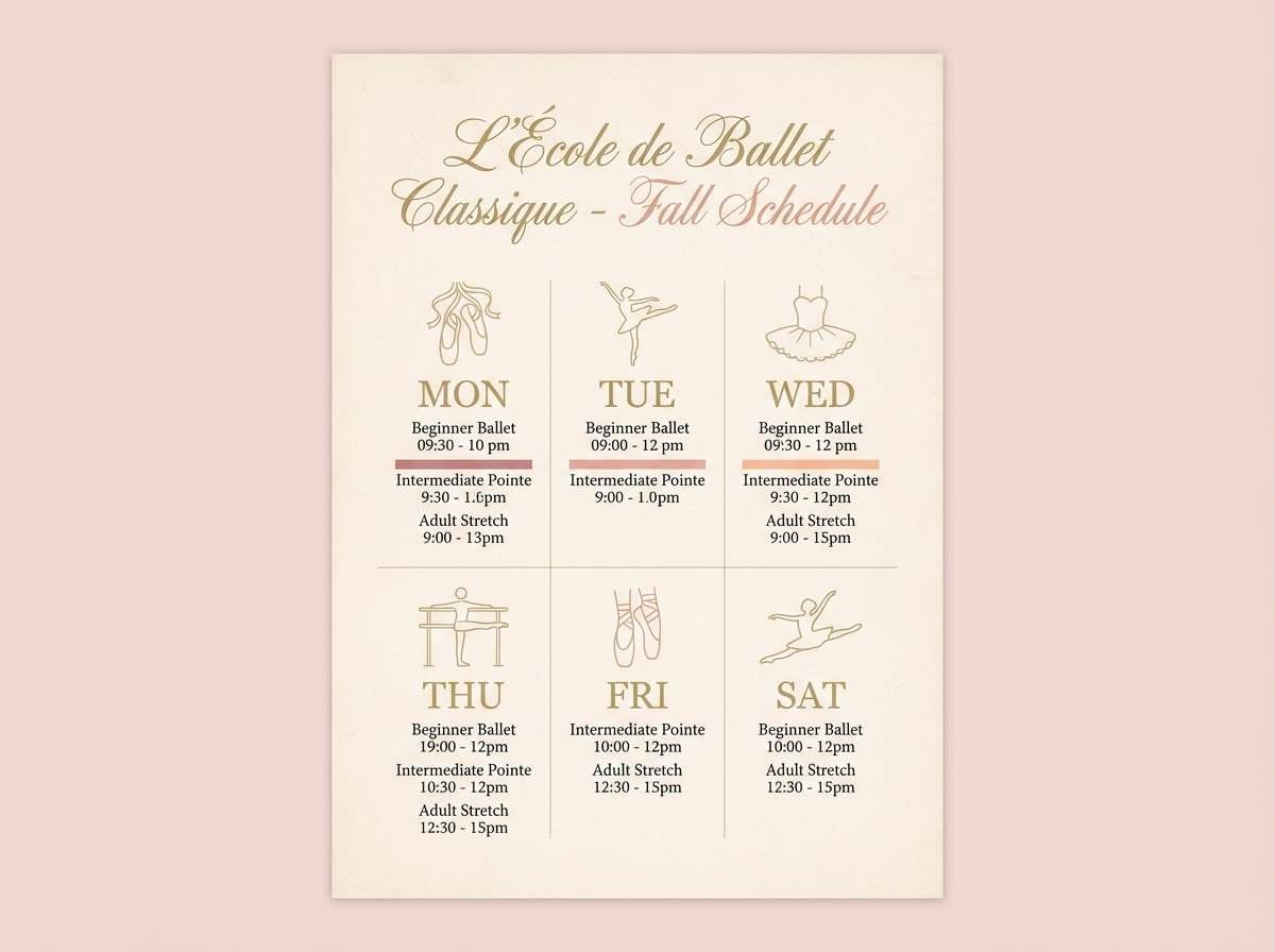 ballet class flyer