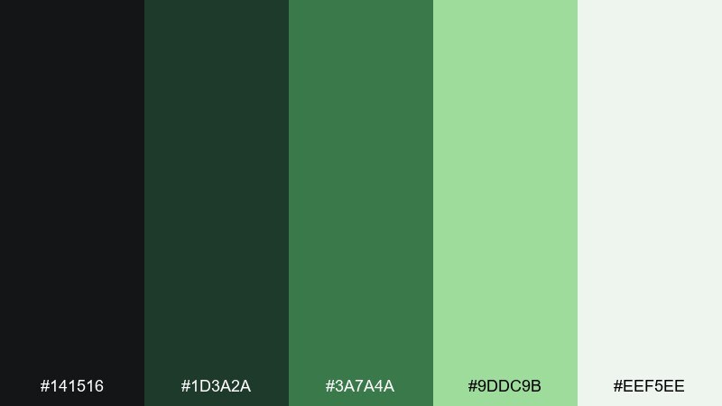 bamboo industrial color palette with hex codes