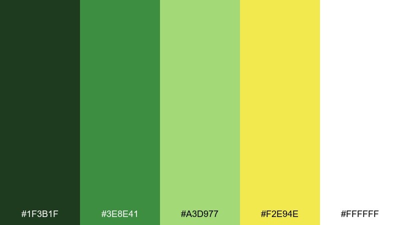 bamboo lemon ui green yellow color combination with hex codes
