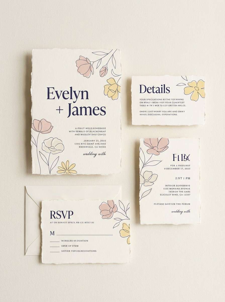 elegant wedding invitation