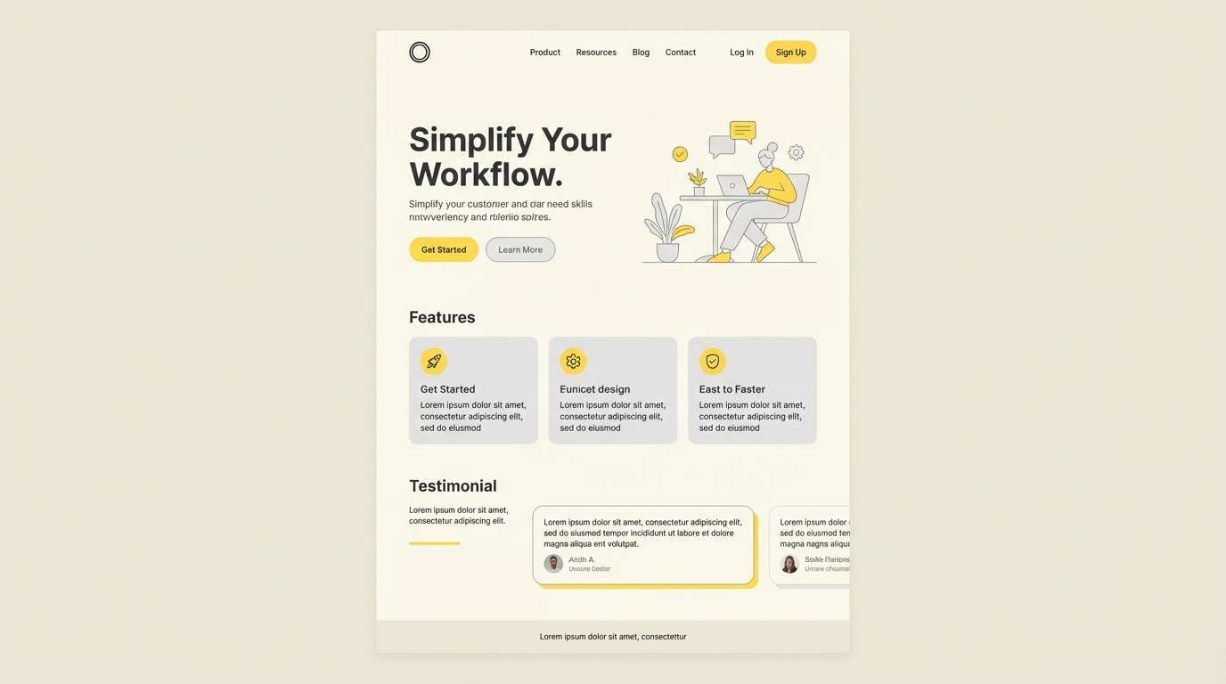 minimal saas landing ui