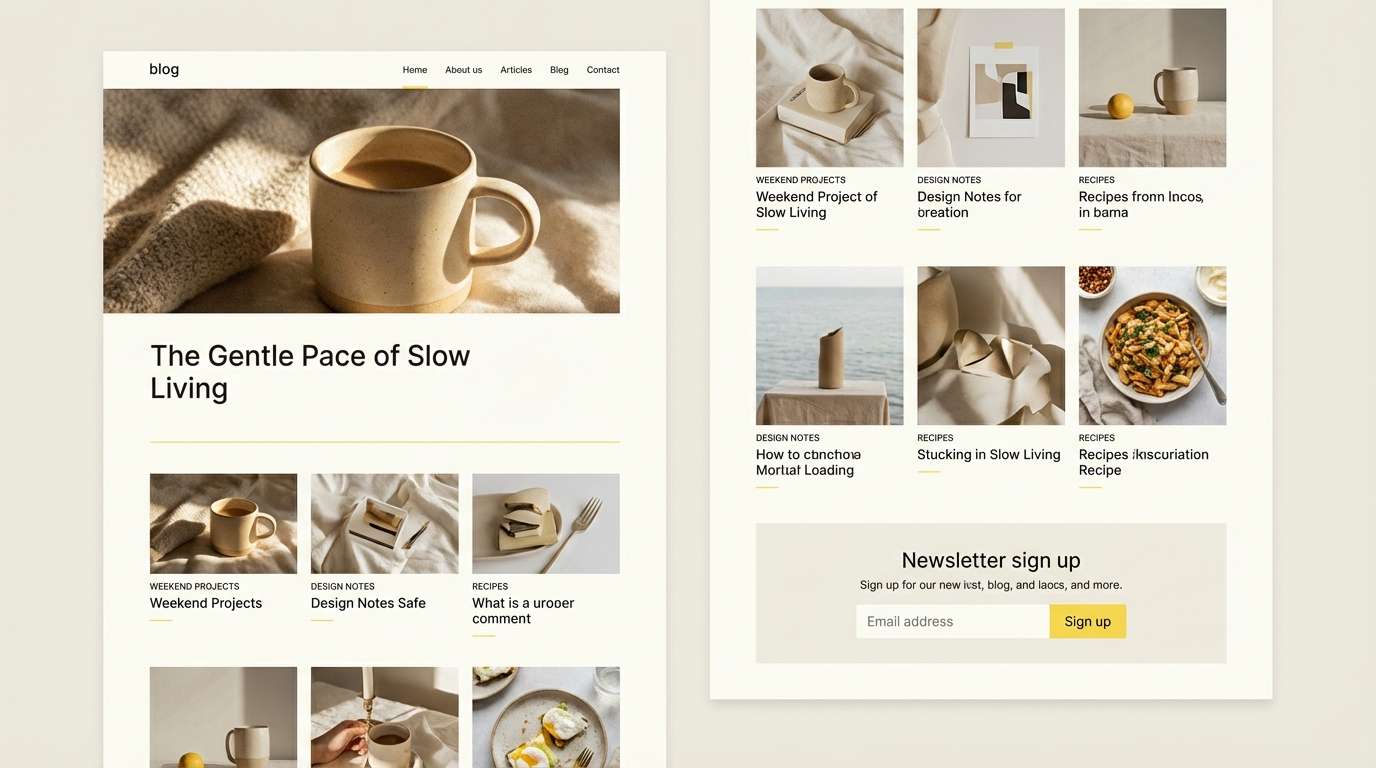 wellness blog homepage