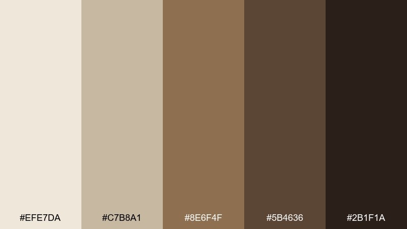 baobab bark wildlife safari color palette with hex codes