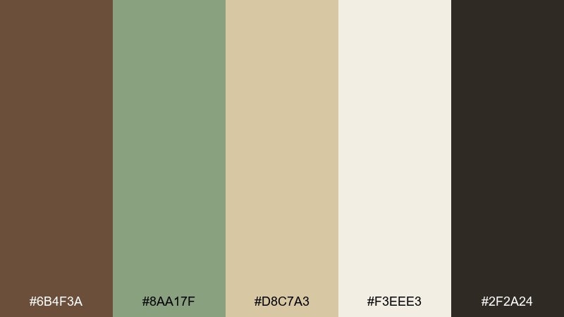 barnwood sage rustic wedding color palette with hex codes